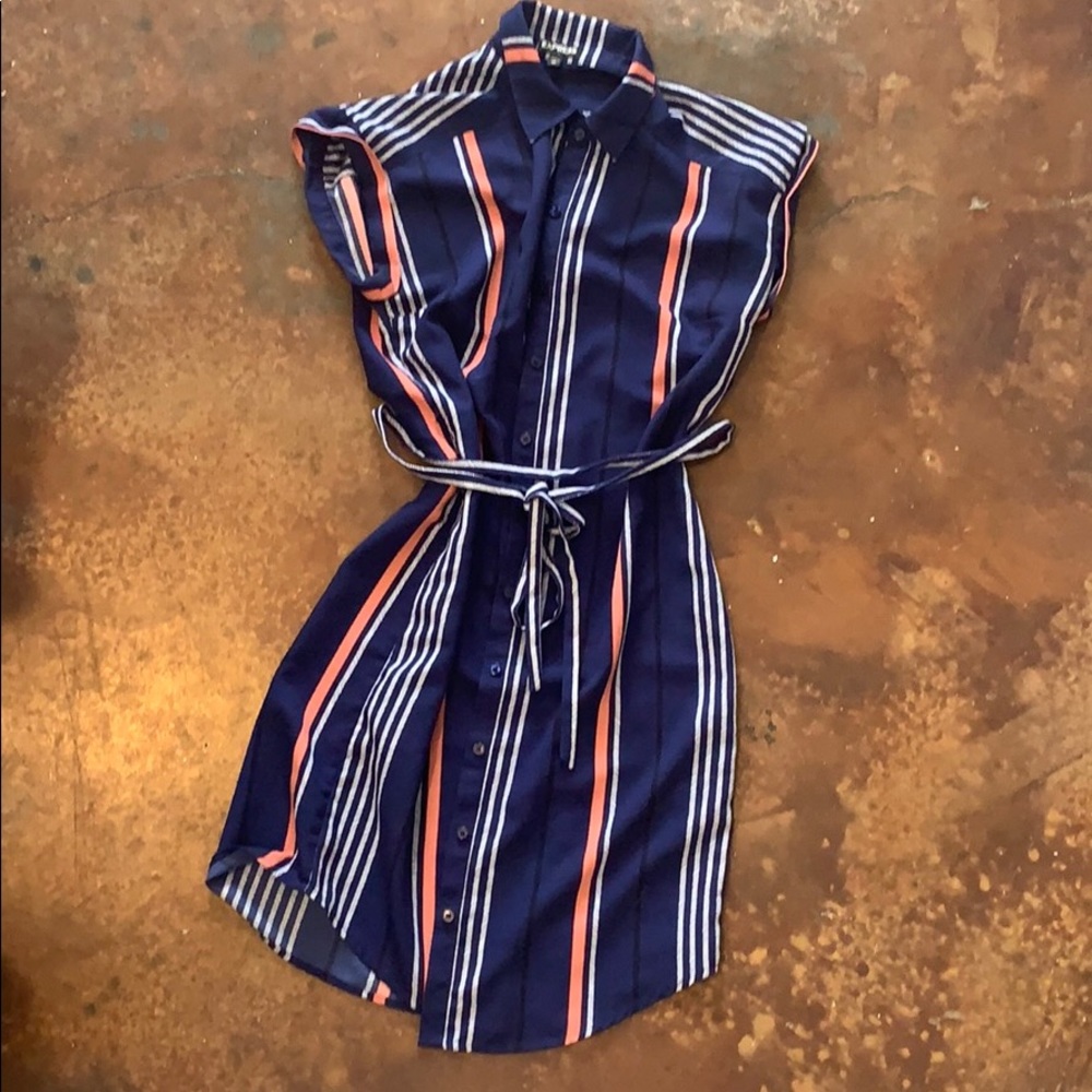 Striped Shirt Dress from Express